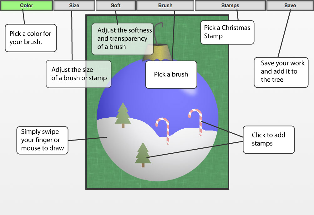 Christmas Ornament Design App Instructions