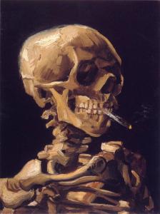 Skull with a Burning Cigarette