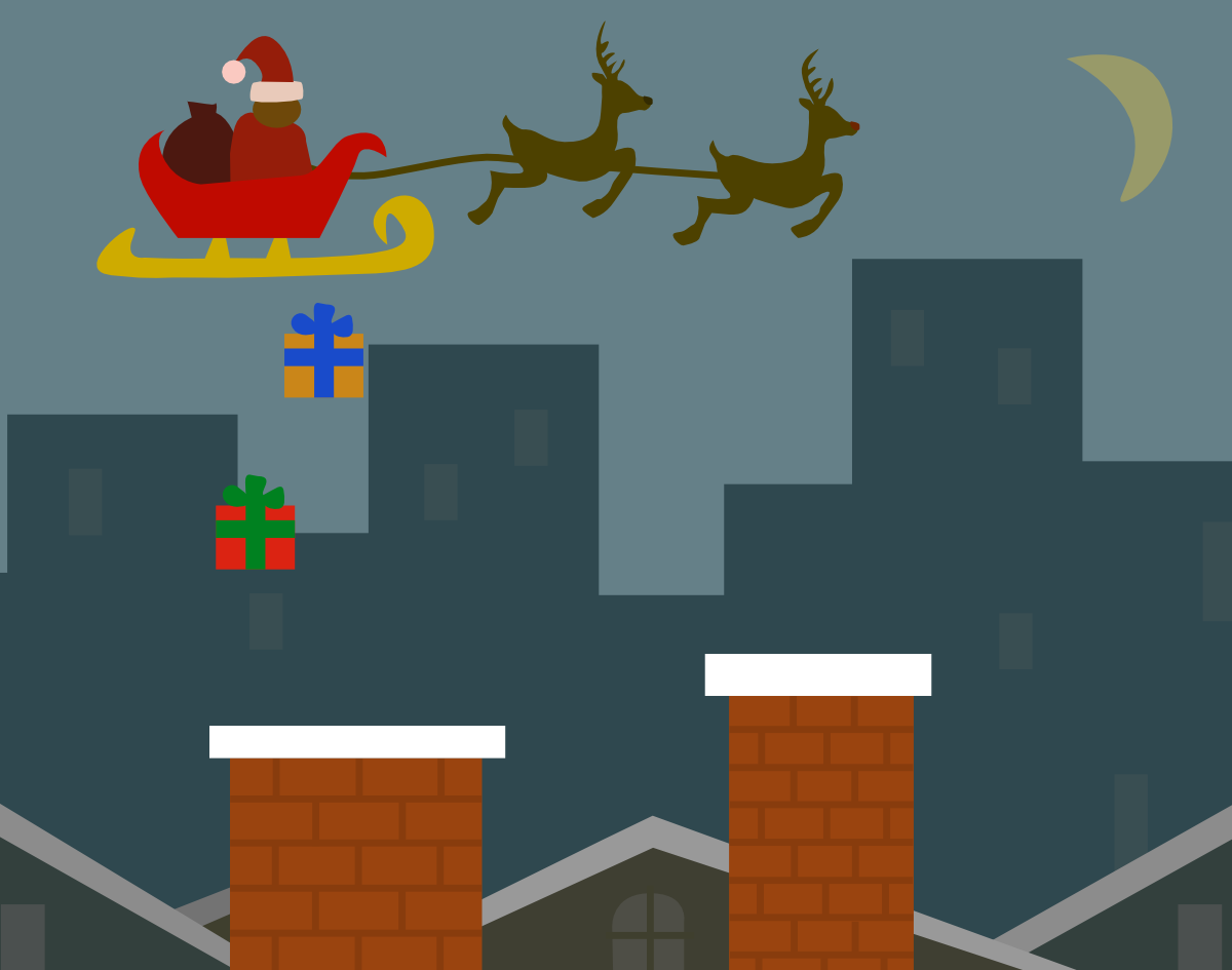Santa Present Drop Game Screen Shot